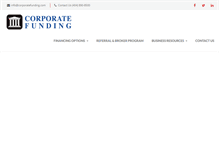 Tablet Screenshot of corporatefunding.com